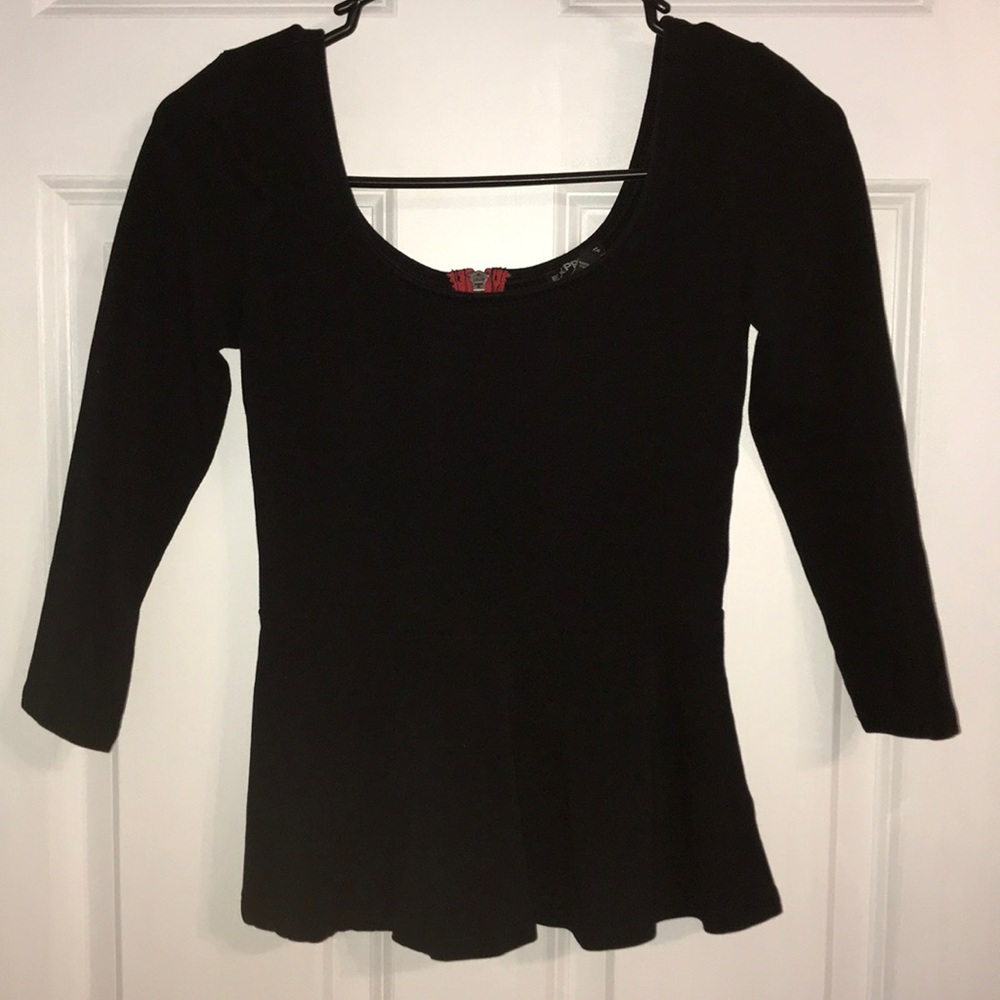 Express Black Babydoll Top